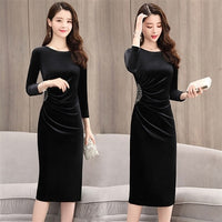Women's Spring Clothing Pleuche Dress