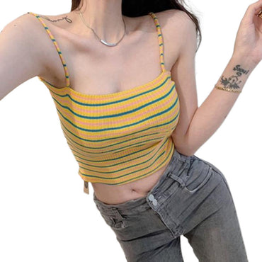 Korean Style Short Western Style Slim Fit Striped Bottoming Shirt