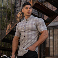 Men's Check Print Shirt Casual Style
