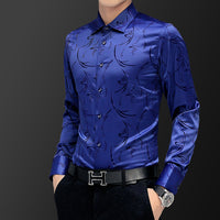 Men's Long-sleeved Shirt Korean-style Slim-fit Youth Shirt