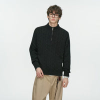 Mens Casual, Slightly High-neck Knit Sweater A Trendy Top