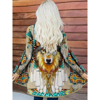 Women's Clothing Printed Trench Coat