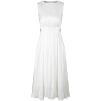 French Style Gilt Satin Dress Feminine Style