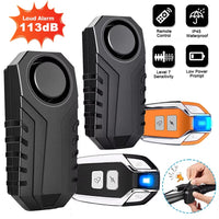 Elecpow Bike Alarm Remote Control Waterproof Electric Bicycle Motorcycle Anti-Theft Alarm Vibration Sensor