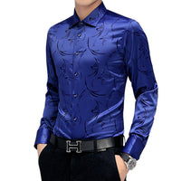 Men's Long-sleeved Shirt Korean-style Slim-fit Youth Shirt