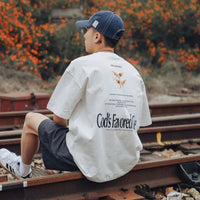 Pure Cotton Hong Kong Style Retro Short-sleeved T-shirt Men