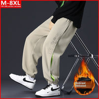 Men's Clothing Stitching Printing Ankle Banded Pants