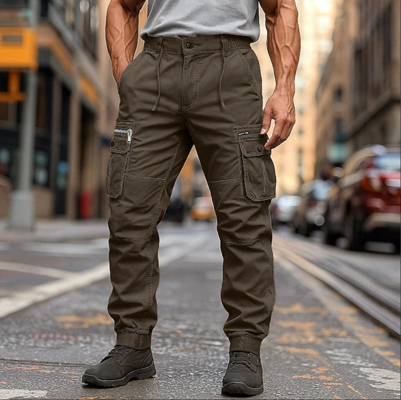 European And American Men's Oversized Trousers Fashion Multicolor Leisure Tappered Overalls
