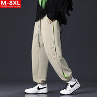 Men's Clothing Stitching Printing Ankle Banded Pants