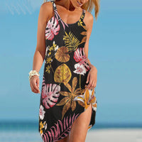 Summer New Style Urban Casual Printing Women's A-Line Skirt Dress