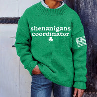 Coarse-needle Fabric 3D Digital-print Crewneck Hoodie For Men And Women With Striped Patchwork