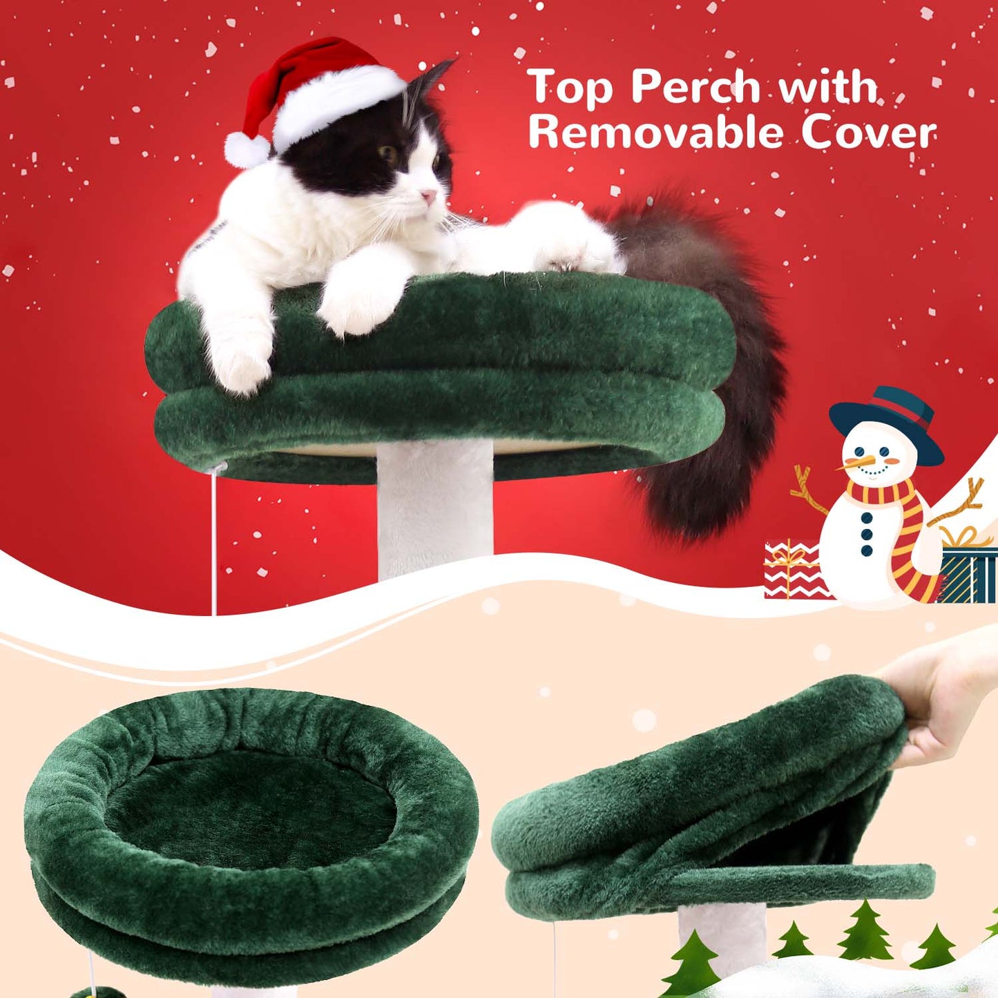 33 Inch Christmas Style Cat Climbing Frame
