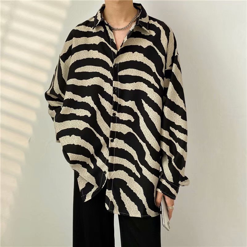 Hong Kong Style Vintage Floral Shirt Men