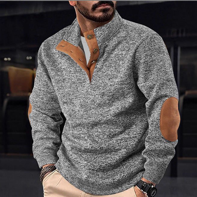 Men's Casual Printed Pullover Sweatshirt Knitwear