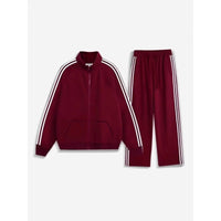 Navy Blue Long Sleeve Cardigan Suit Men's And Women's Spring And Autumn