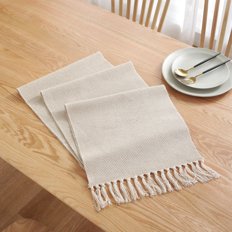 Home Decoration Simple Woven Cotton And Linen Table Runner