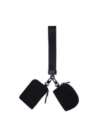 KeyChain Wallet Wristlet Wallets For Women Mini Zip Dual Pouch Wristlet
