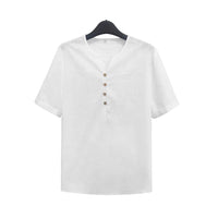 Mens Lightweight White Short-sleeve Top