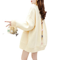 New Style Foreign Style Three-dimensional Flower Sweater Outer Wear Top