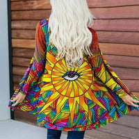 Women's Clothing Printed Trench Coat