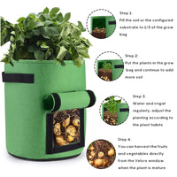 7 Gallon-5Pack Garden Potato Grow Bags