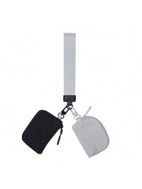 KeyChain Wallet Wristlet Wallets For Women Mini Zip Dual Pouch Wristlet