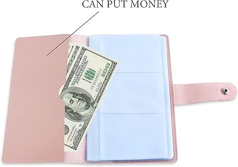 Business Card Holder Book, Business Card Book Case PU Leather Organization Binder Name ID Card Holder For Men & Women, Up To 96 Cards Capacity