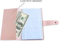 Business Card Holder Book, Business Card Book Case PU Leather Organization Binder Name ID Card Holder For Men & Women, Up To 96 Cards Capacity