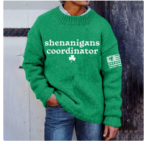 Coarse-needle Fabric 3D Digital-print Crewneck Hoodie For Men And Women With Striped Patchwork