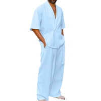 Fashion Personality Men Casual Polo Collar Suit