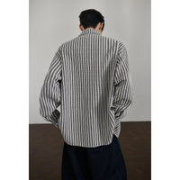 Mens Bold Herringbone Chanel-Style Shirt Jacket
