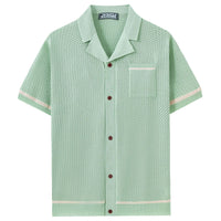 Mens Summer Casual Hollow-Out Knit Top