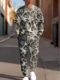 Fashion Simple Printing Sports Leisure Men's Suit
