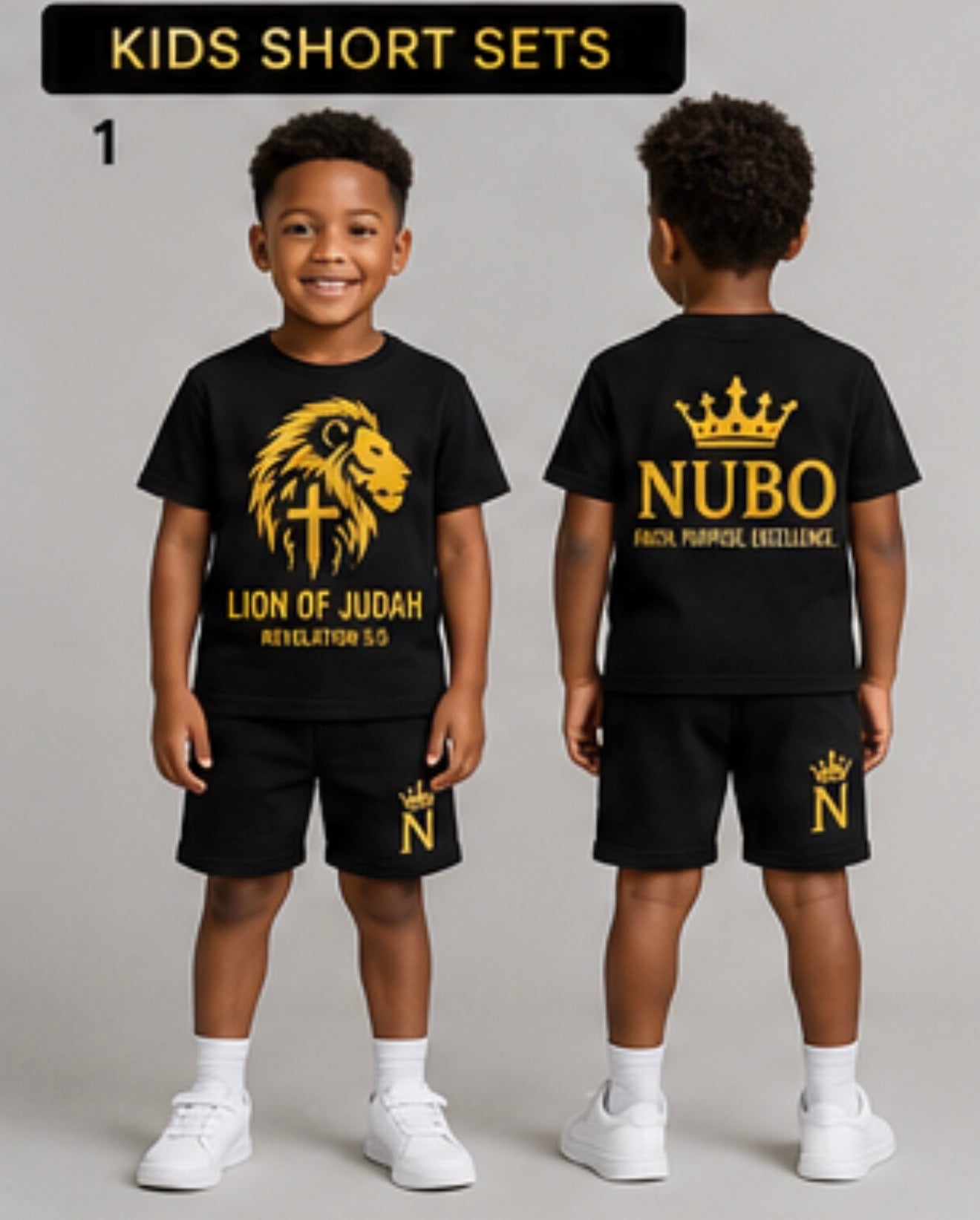 Kids lion of Juda or NUBO short sets