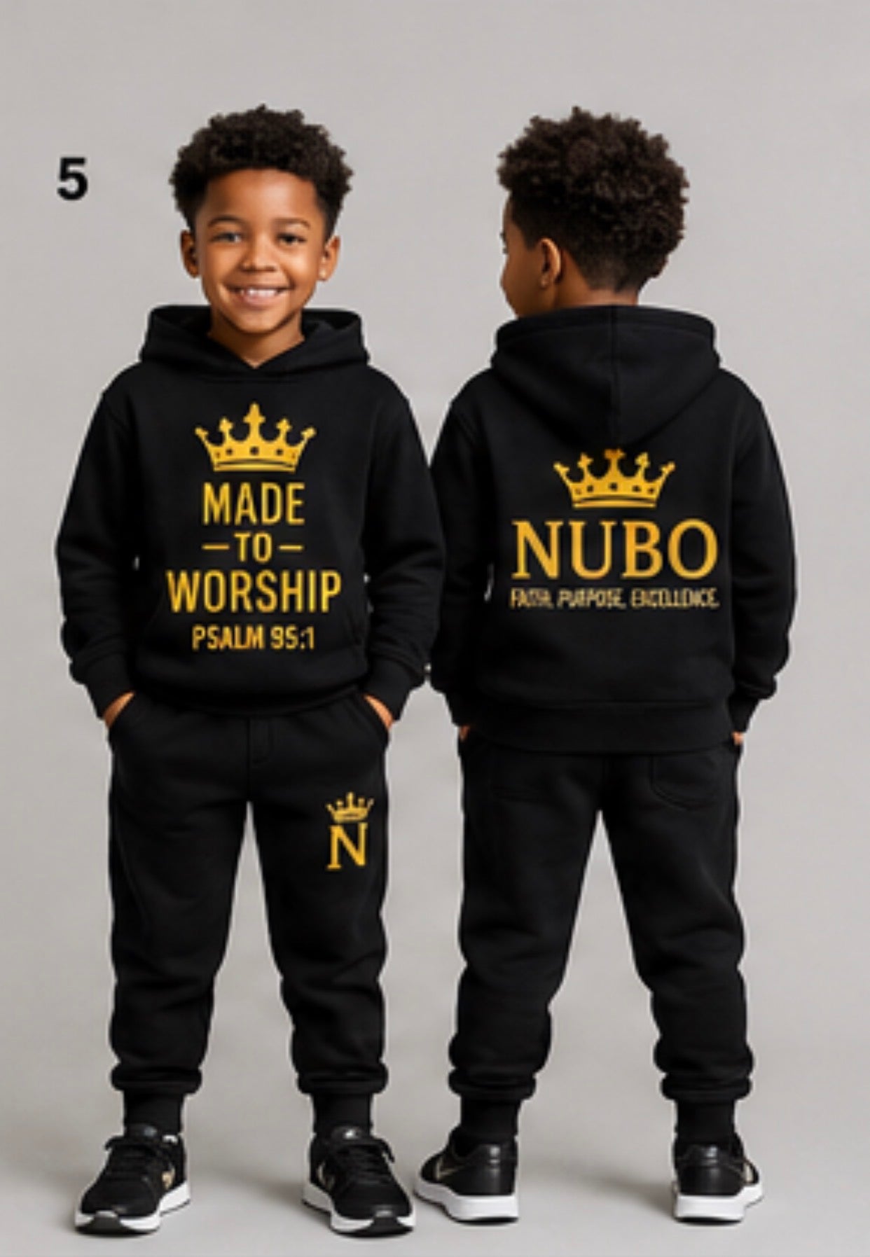 Kids made to worship or NUBO sweat suit