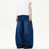 Retro Street Design Sense Silhouette Curved Knife Jeans