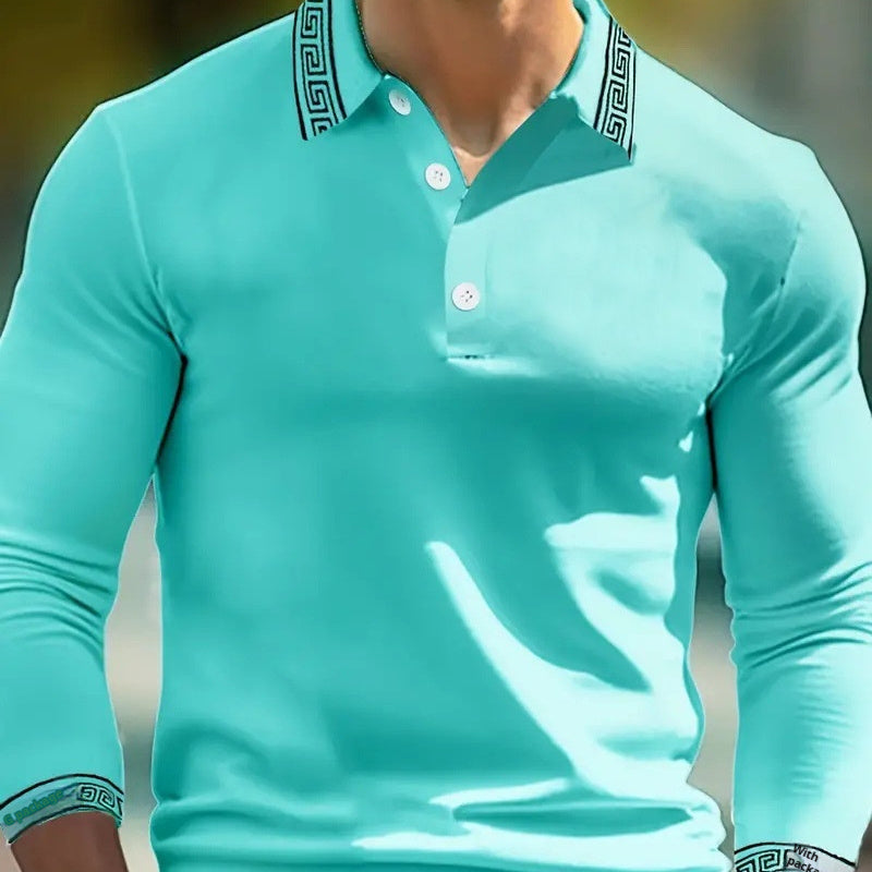 Design Button Long Sleeve Retro Loose Top