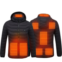 Smart 8-piece Heating Cotton-padded Clothes 3-gear Temperature Control Thermal Coat
