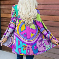 Women's Clothing Printed Trench Coat