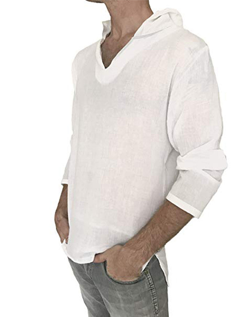 Men's New Cotton And Linen Ethnic Style T-shirt