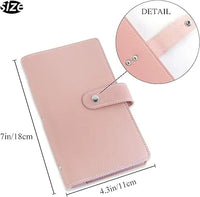 Business Card Holder Book, Business Card Book Case PU Leather Organization Binder Name ID Card Holder For Men & Women, Up To 96 Cards Capacity