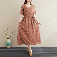 New Style Loose Western Style Floral Dress