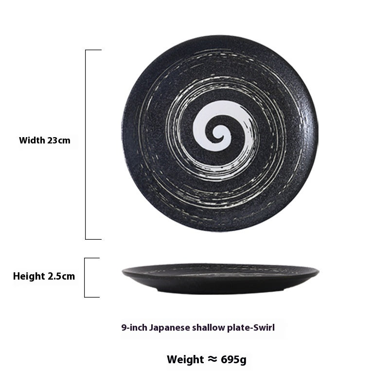 Japanese Household Simple Ceramic Shallow Plate