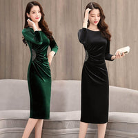 Women's Spring Clothing Pleuche Dress