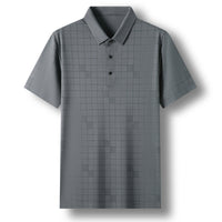 Men's Mercerized Cotton Fashion T-shirt Clothing For Middle-aged Dad Ice Silk Men's Clothing