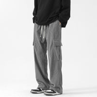 Autumn And Winter Corduroy Loose Straight Cargo Pants