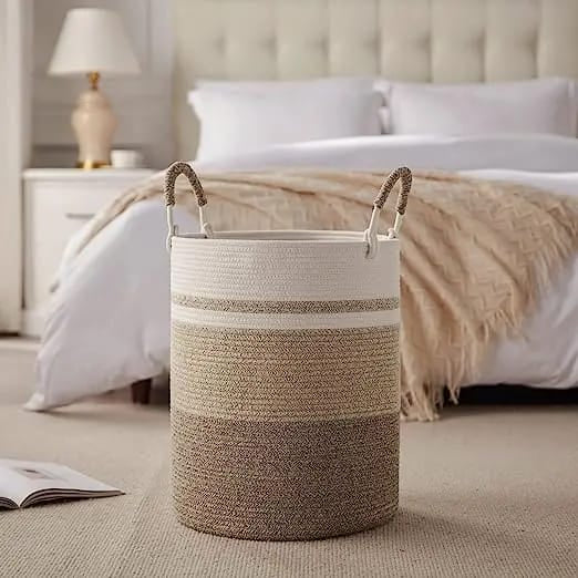 Cotton String Knitted Basket Storage Storage Basket