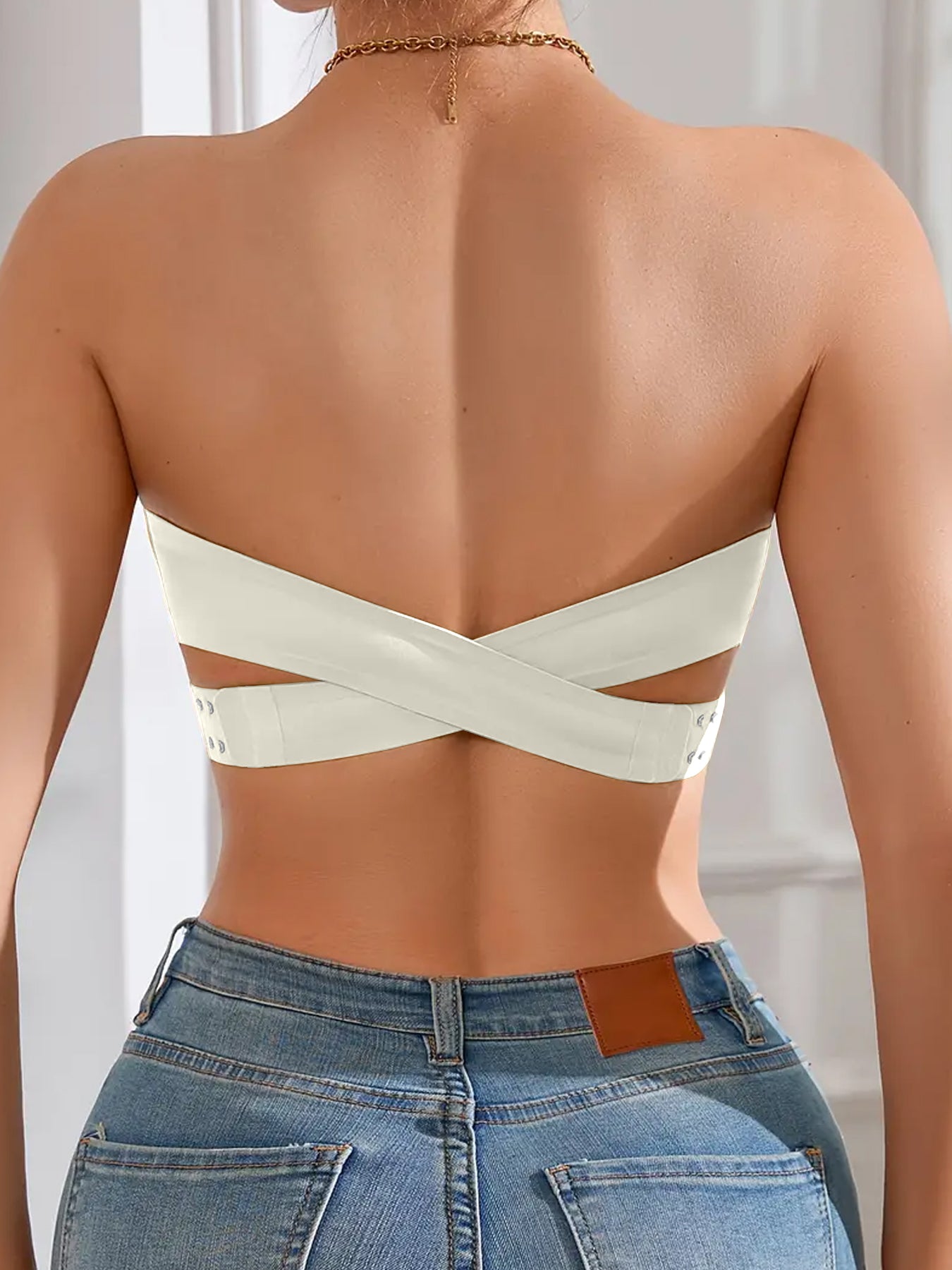 3PCS Strapless Bras For Women - Non-Slip Wireless Seamless Bras Push Up & Side Fat Control For Daily Office All Seasons