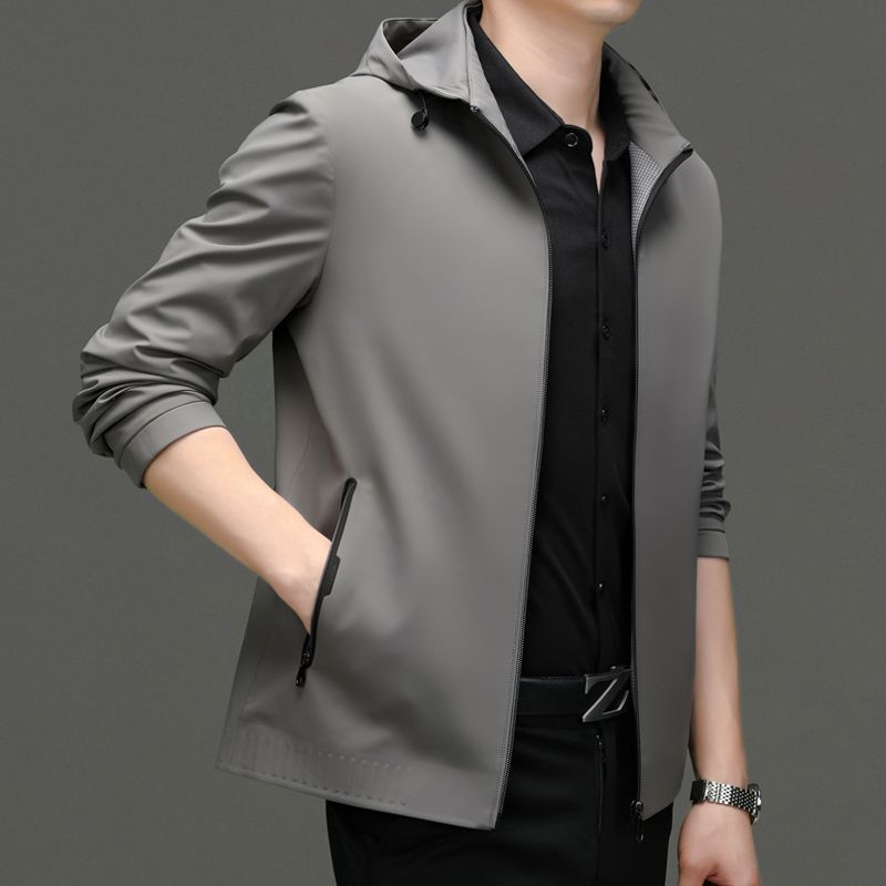 Hooded Jacket Casual Detachable Outerwear