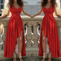 High Waist Sleeveless Long Loose And Irregular Dress